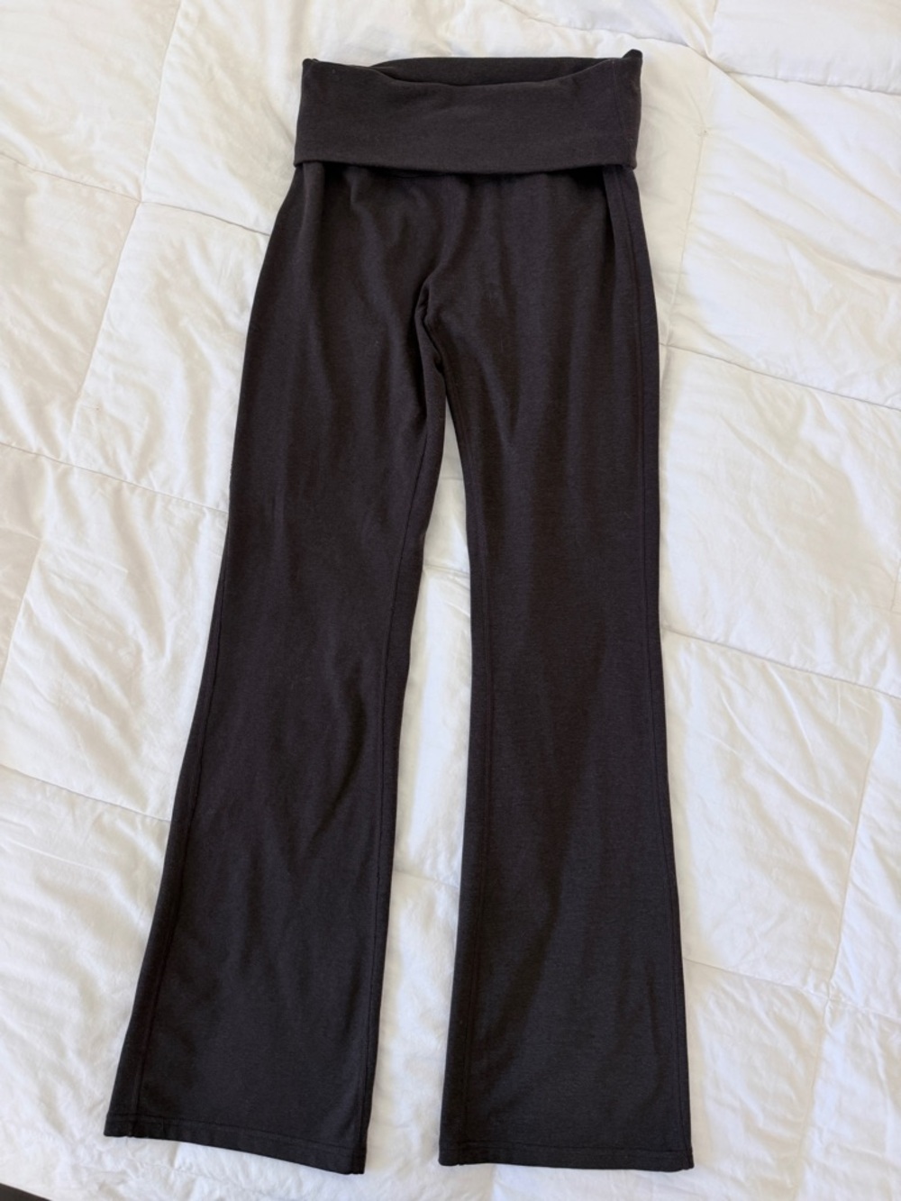 Chrome Riot Fold Over Flare Leggings Chocolate Brown XS